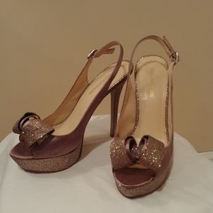Enzo Angiolini high heel glitter sandals